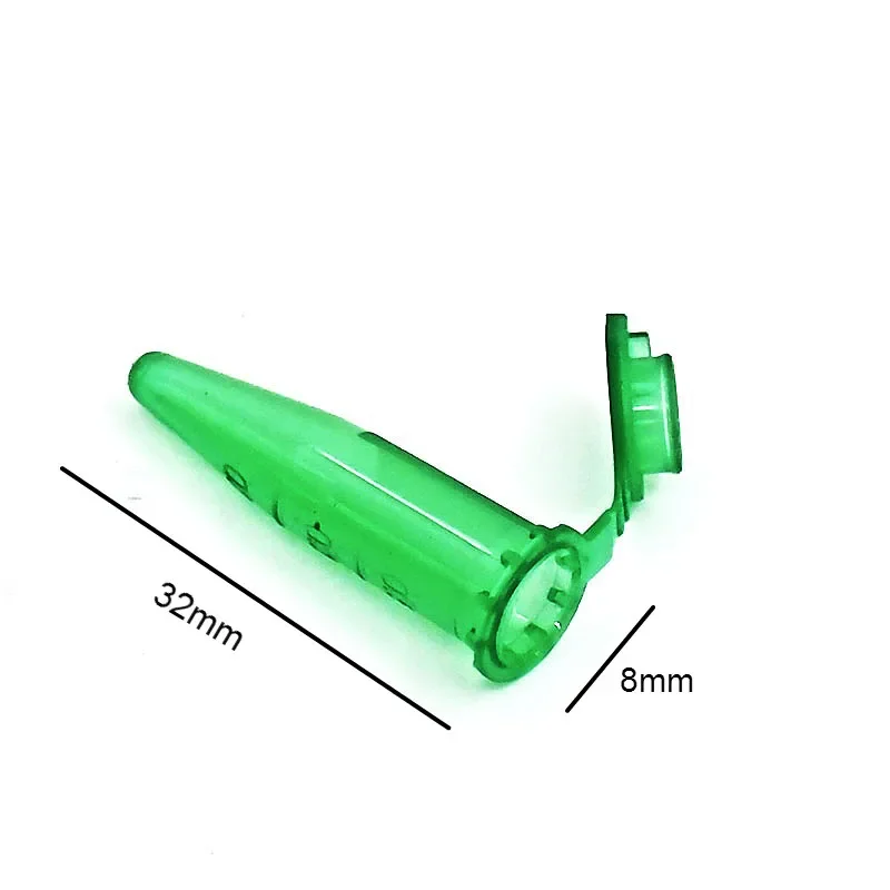 Plastic Test Tubes,Centrifuge Tube Microtubes Centrifuge Tube 0.5ml Laboratory Plastic EP Centrifugal PCR Tube Conical Bottom Snap-cap 1000 Tubes