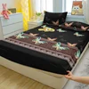 1 Simple Modern Butterfly Printed Matte Fitted Sheet, Bedroom Printed Bed Cover, Bedding (Excluding Pillowcases) 1