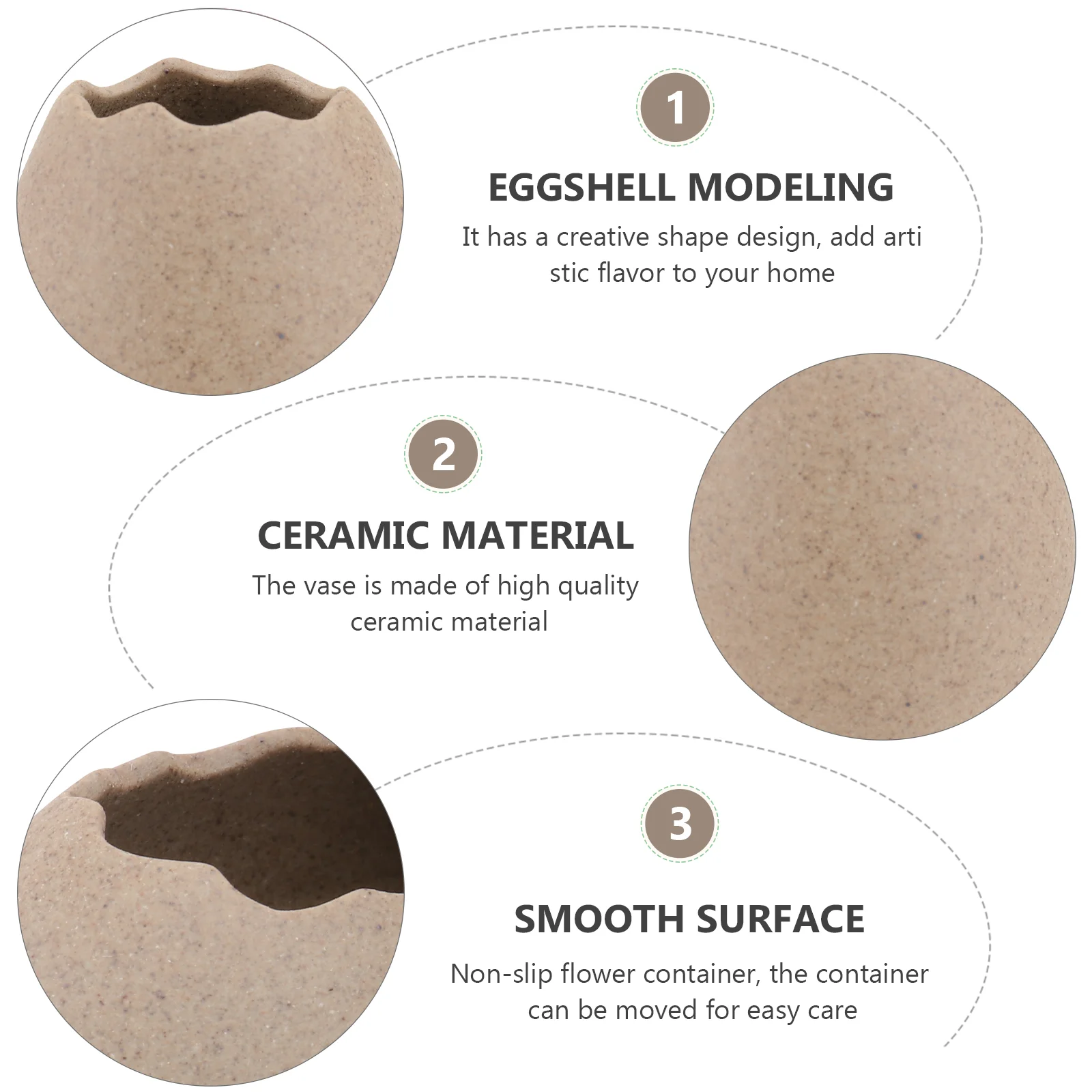2 Pcs Small Egg Shell Vase Creative Flower Hydroponics Planting Home Pot Vases Decorative Miniature Chic Plants Container 6