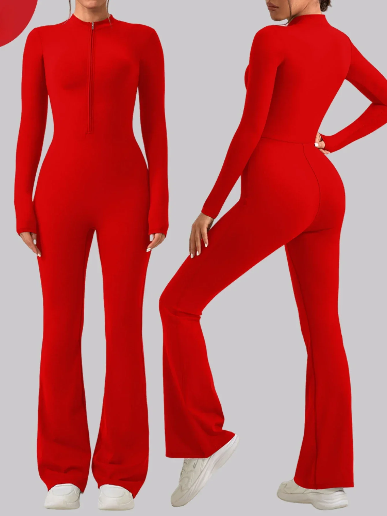 Solid Color Short Sleeve Zipper Skinny Yoga Fitness Jumpsuits