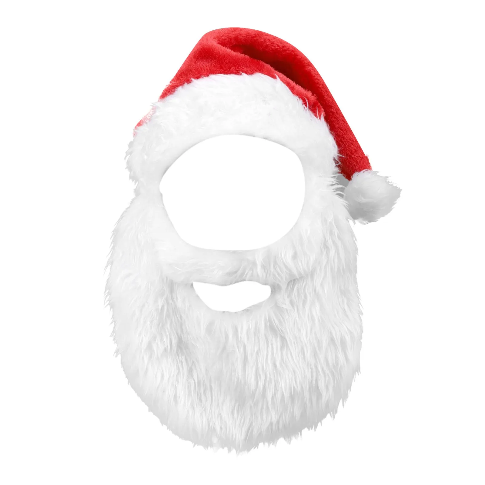 Cute Santa Claus Hat Plush Beard Decor Accessory Santa Claus Cosplay Christmas Atmosphere Decor Velvet Materi Mask