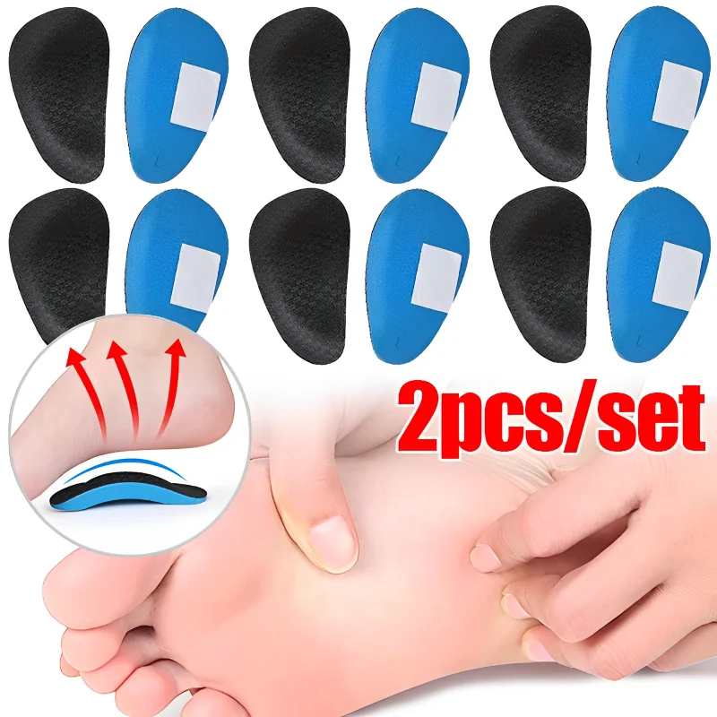 

2pcs EVA Sports Palm Protector Insole for Men Women Flat Arch Support Half Cushion Inside Outside Splay Orthopedic Footbed