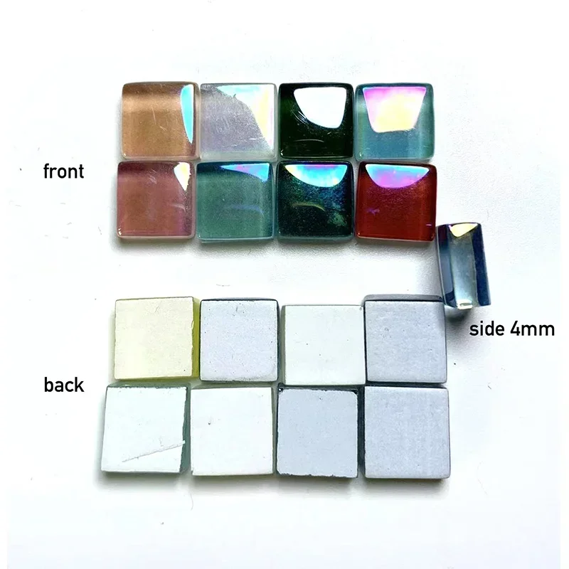 200g Glass Crafts Bulk Mosaic Tiles Rhombus Shapes Supplies for DIY crafts