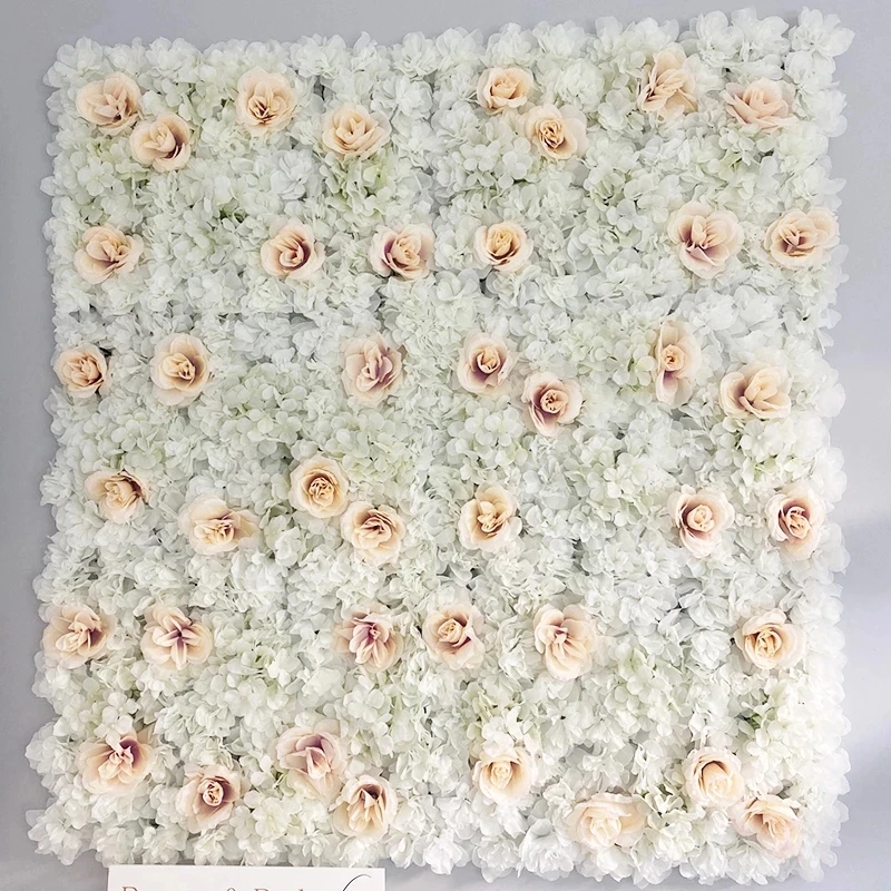 Pink Silk Rose Flower Wall Panel for Wedding & Party Backdrop 6