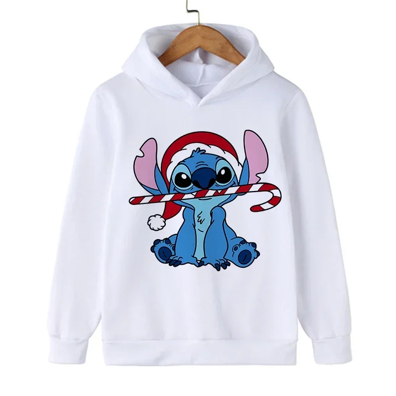 

Fashion Christmas Disney Stitch Hoodie Children Cartoon Clothes Kid Girl Boy Lilo and Stitch Sweatshirt Hoody Baby Casual Top