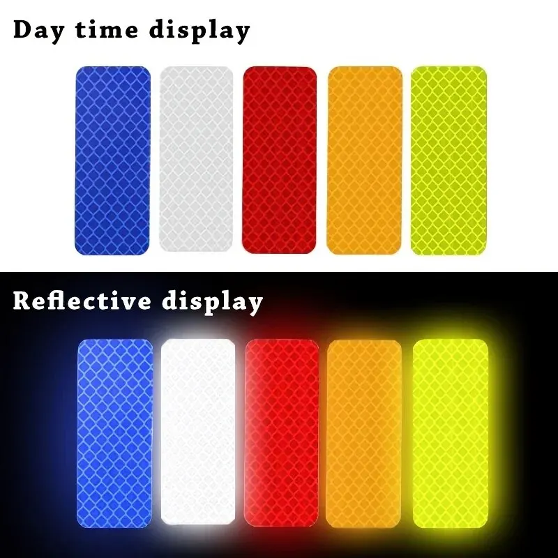 Reflective Stickers 10pcs Car Bumper Reflective Safety Strip Stickers Enhance Night Driving Security Style