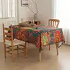 1pc Waterproof Table Cloth Colored Tassel Dustproof Tablecloth for  Party Outdoor Picnic 2