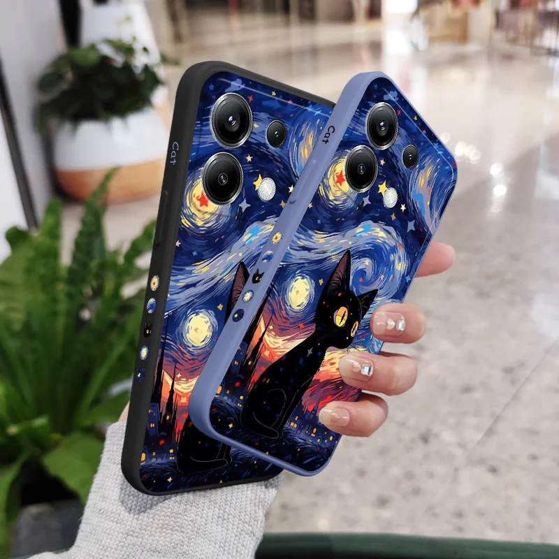 Star Cat Silicone Phone Case - Stylish & Durable Cover