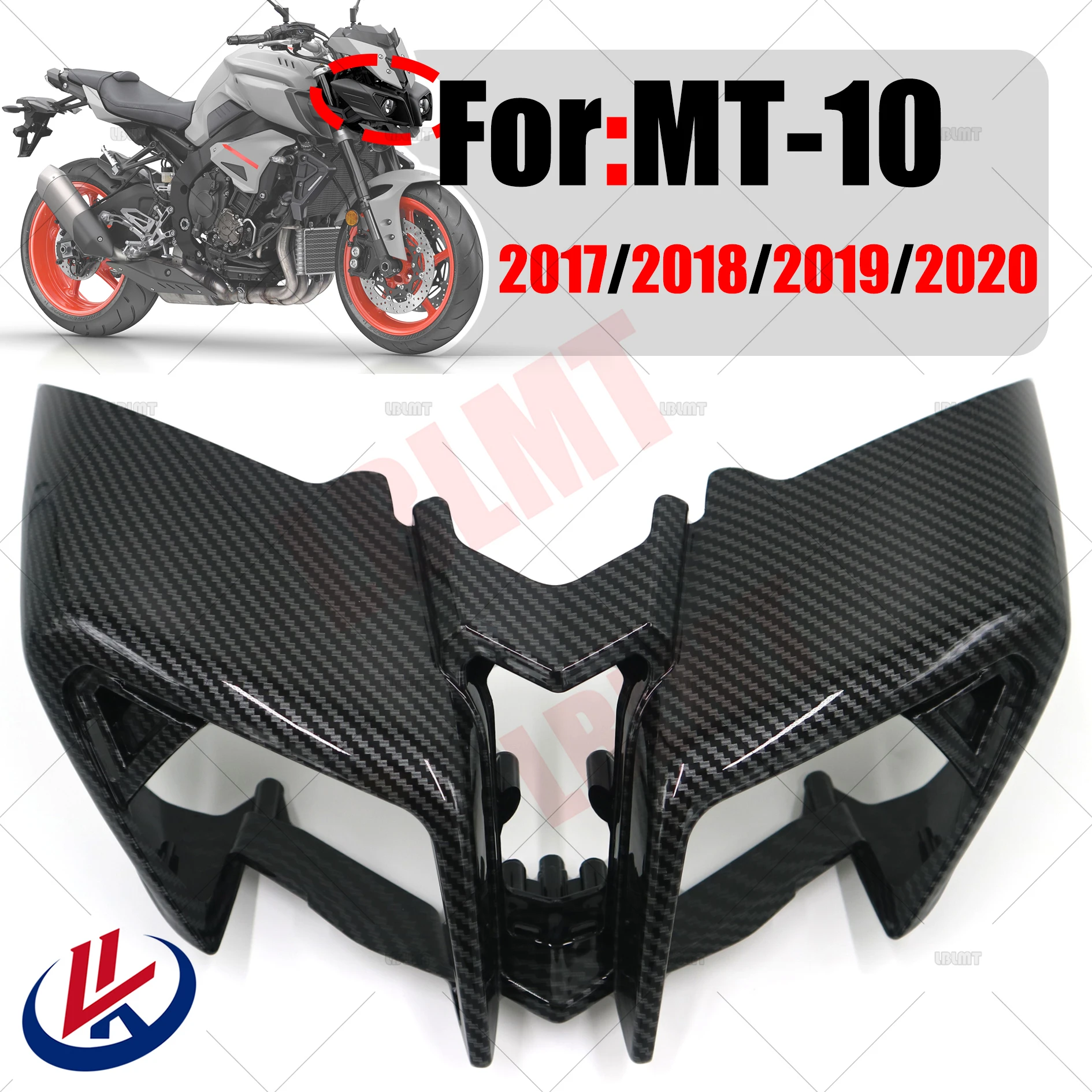 

For YAMAHA MT10 MT 10 MT-10 2017 2018 2019 2020 Winglet Aerodynamic Wing Kit Spoiler YAMAHA MT-10 Front Headlight Lower Fairing