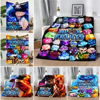 Cartoon 3D game blox fruits Printed Blanket Picnic Blankets Warm Blanket Soft and Comfortable Blanket Home Travel Birthday Gift 1