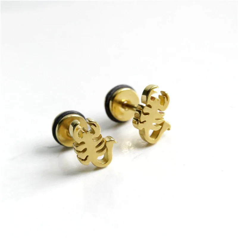 Zeya Scorpio Stud Gold Earrings 22K(916) : Amazon.in: Jewellery