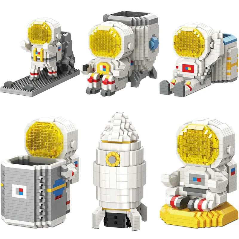 

New pen holder small particle building blocks DIY mobile phone holder assembled toy ornaments