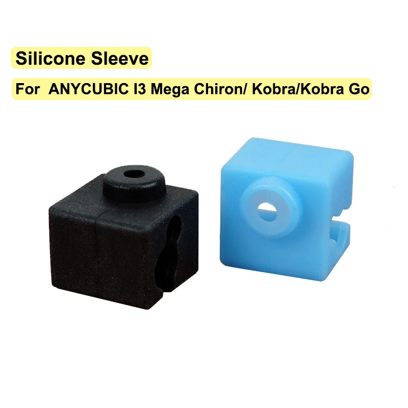 Meia de Silicone para Anycubic i3 Mega Chiron Kobra go Bloco de Aquecimento Luva de Silicone E3d Bloco Aquecido Pcs