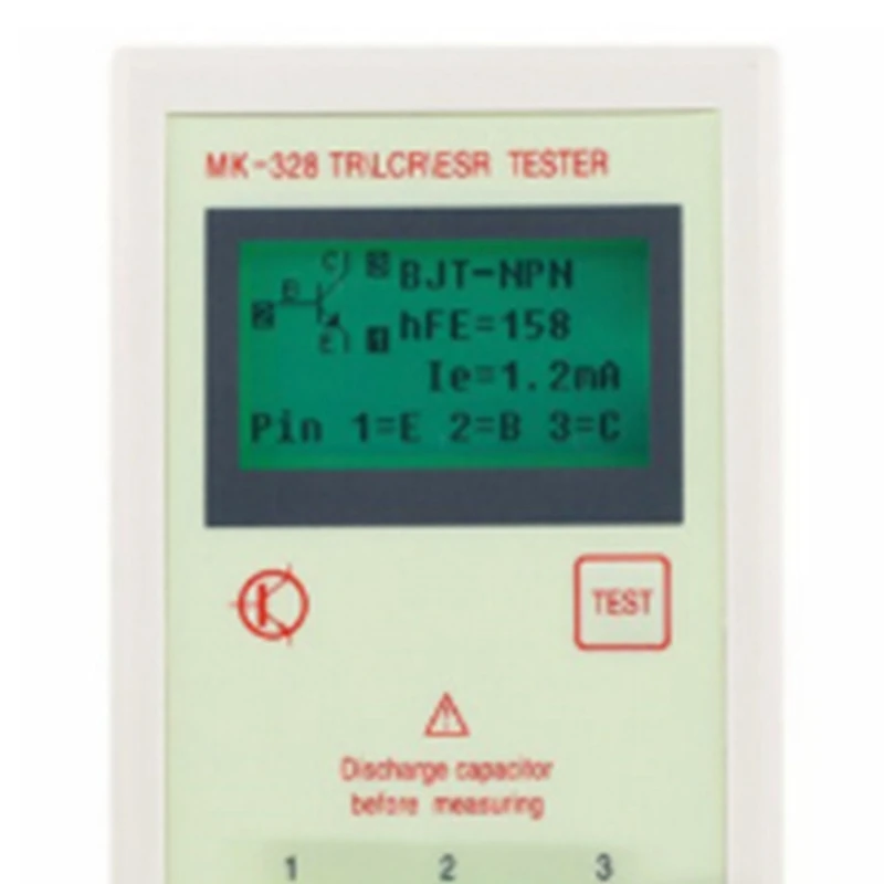 MK-328 Capacitor Resistor Transistor Triode Tester Inductance Capacitance Resistance Meter ESR LCR NPN PNP MOS 5