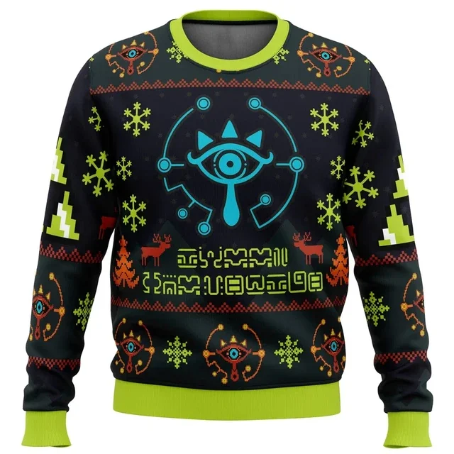 thumbnail image 1 of Sudadera y top 3D Otoño Patrón sin costuras de Majoras Mask Leyenda de Zelda Suéter feo de Navidad Regalo Jersey de Papá Noel para hombre, 1 of 5