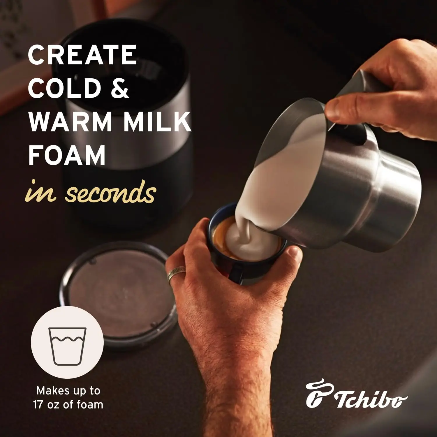 Automatic Espresso & Coffee Machine with Induction Milk Frother for Rich, Creamy Froth, Built-in Grinder, No Coffee Pods Needed,