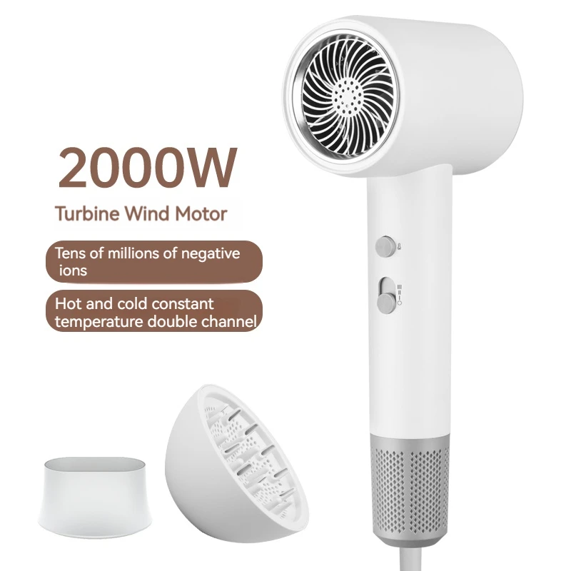 2000W 5th Gear Professional Hair Dryer Negative Lonic Blow Dryer Hot Cold Wind Air Brush Hairdryer Strong PowerDryer Salon Tool
