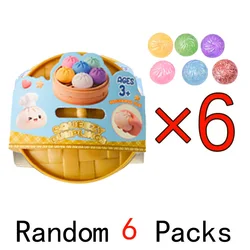 Dumpling Squishy Mysteries Stress Relief Fidget Toy - Fun Home and Office Desk Accessory & Party Gift (Random 6 Packs)