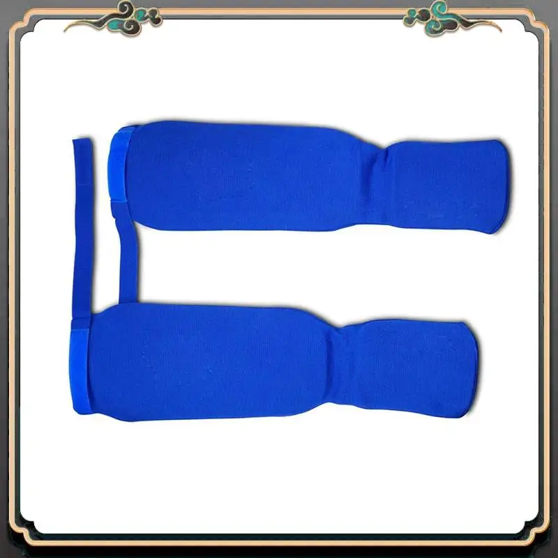 Premium Blue Karate Protective Gear Boxing Training Shin Guards Taekwondo Sanda Fighting Shin Guards And Instep