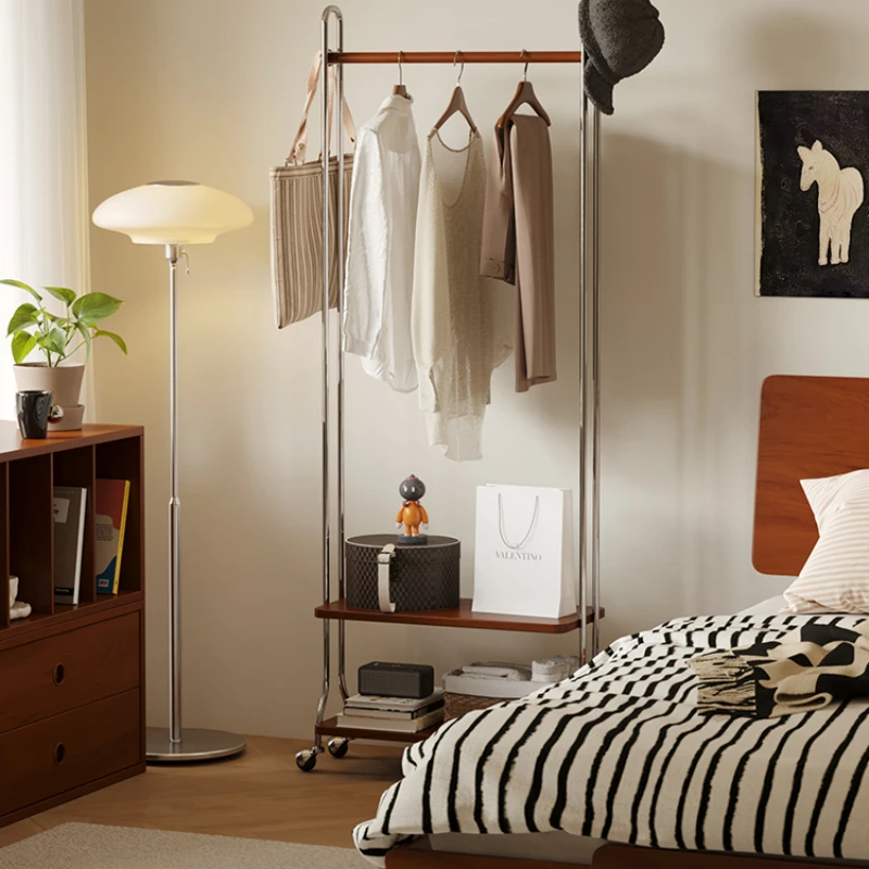 

Solid Wood Movable Floor Multifunctional Storage Hanger