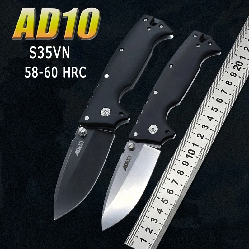 

AD10 Folding Pocket Outdoor Knife S35VN Blade Nylon Glass Fiber Handle Hunting Survival Tactical Camping Utility Knives EDC Tool