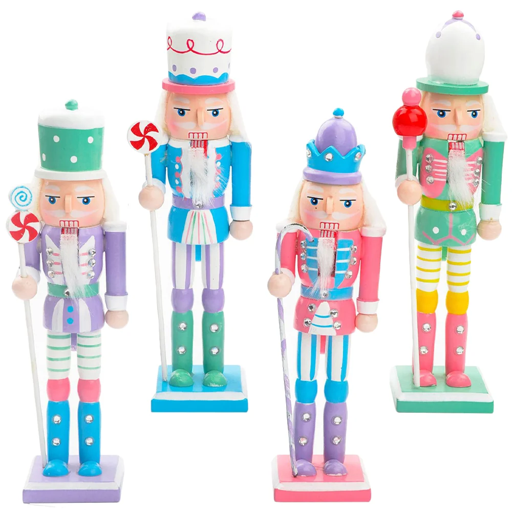 

Nutcracker Figurine Wood Christmas Nutcracker Statue Christmas Desktop Decoration Adorn Nutcracker Crafts Table Ornament