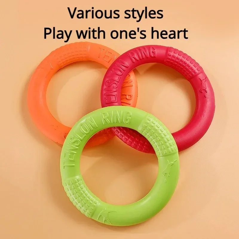 1Pc EVA Pet Ring Dog Flying Disc Foam Molars Bite Resistant Edge Grazing Training Special Pet Outdoor Solid Ring Flying Disc Toy 2