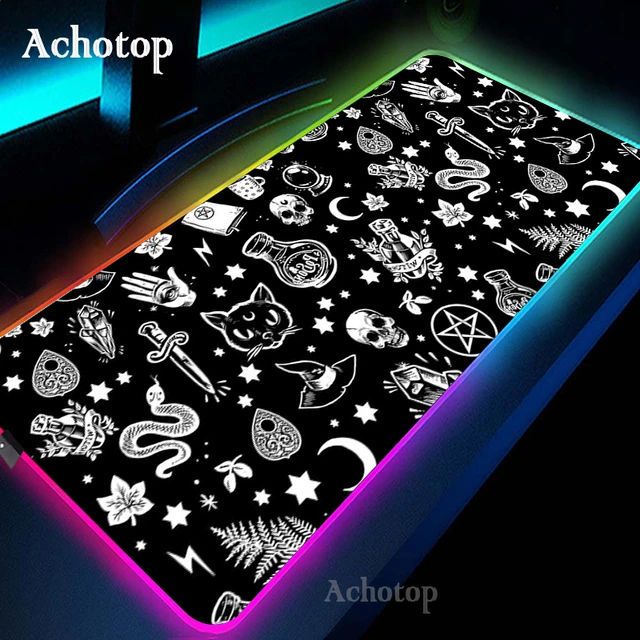 Gaming Mouse Pad Large 400*900*4mm Rgb Luminous Keyboard Mouse Pad  High-density Fiber With Adjustable Light - Mouse Pads - AliExpress