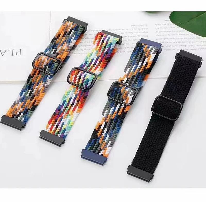 Universal Adjustable Braided Elastic Quick Release Watch Bands (18mm, 20mm, 22mm)