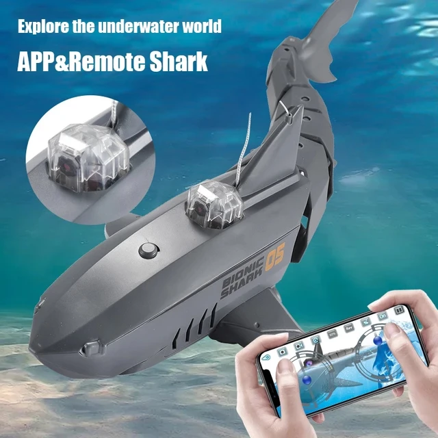 RC App Shark Animals Toys Camera HD Wif Fpv Waterproof Simulational Model Electric Submarine Fish Robot Machine Toys for boys 2