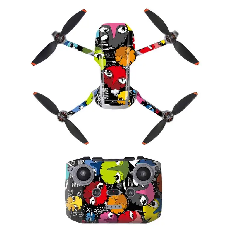 1/2PCS For DJI Mini 2 SE Sticker Waterproof PVC Drone Body Skin Protective Arm Remote Control Protector for DJI Mini 2