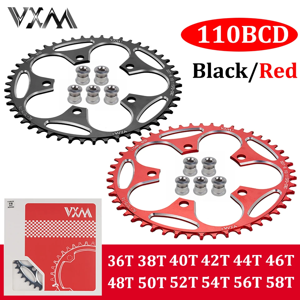VXM 110/5 BCD 110BCD Road Bike Narrow Wide Chainring 36T-58T With 5 Disc Screws For Shimano sram Bicycle crank bike chainring