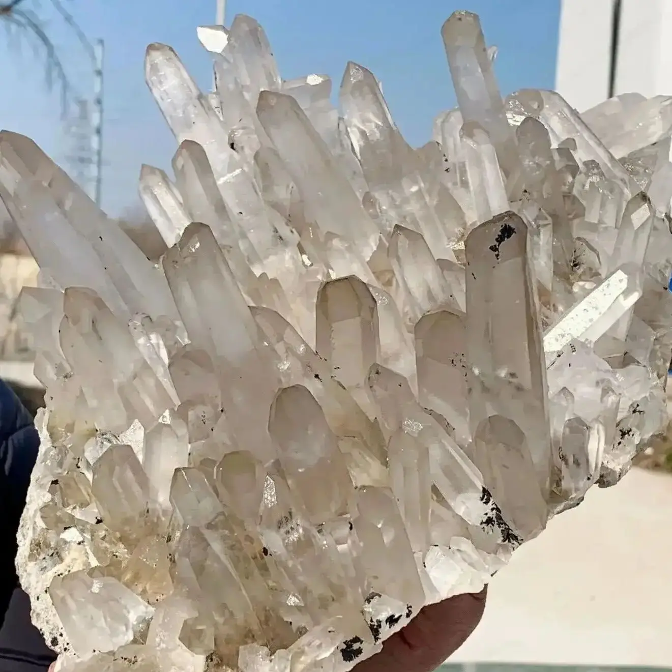 Huge Natural Rare White Crystal Cluster 1