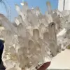 Huge Natural Rare White Transparent Crystal Cluster, Quartz Crystal Mineral Cluster Energy Healing Home Office Degaussing Stone 1