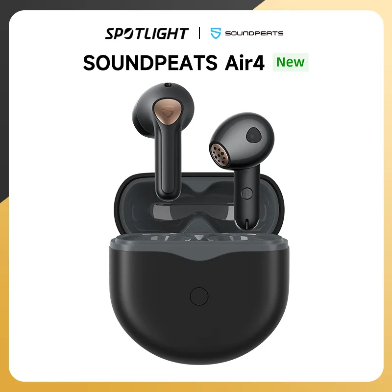 SoundPEATS Air4 Wireless Earbuds Bluetooth 5.3 QCC3071 aptx Adaptive  Lossless,6 Mics, Hybrid Active Noise Cancellation Earphones