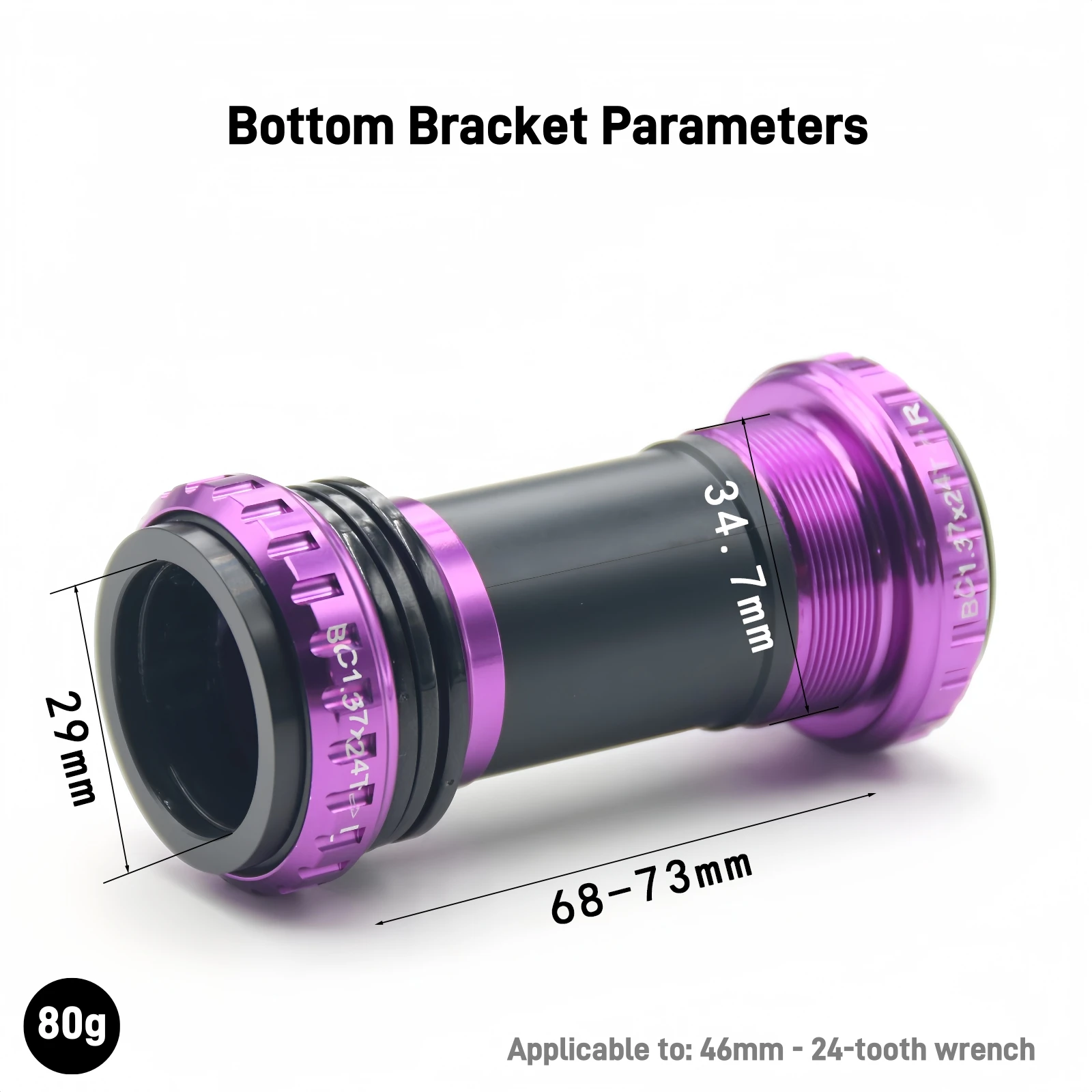 Description Picture 3 of itemEVOSID Mountain Bicycle bottom bracket DUB 29MM Aixs MTB Bike BB BSA 68-73MM Thread Road Bike Bottom Bracket Bicycle accessories