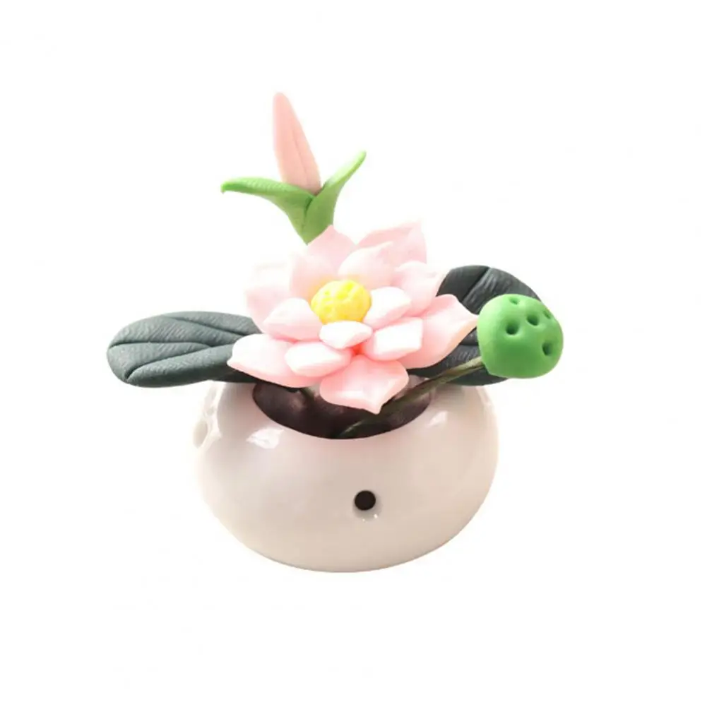 1:12 Dollhouse Lotus Pianta In Vaso Decorazione In Miniatura Bonsai Di Loto