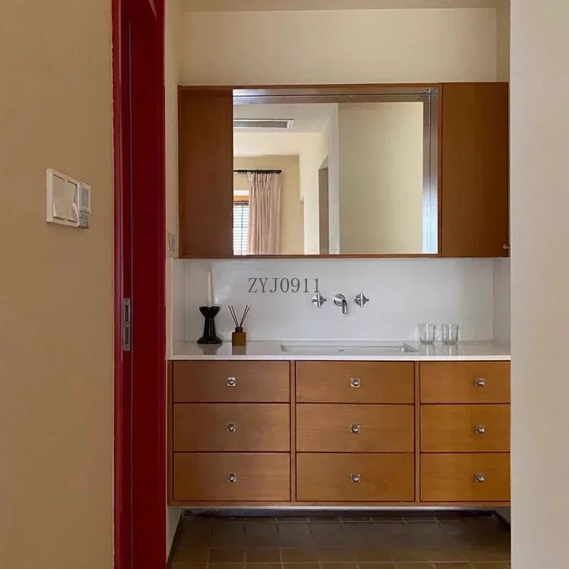Cabinet Floor Bathroom Space Saving Narrow Furniture Mirrors Multifunction Home Column Storage Small Closet Wooden Wc