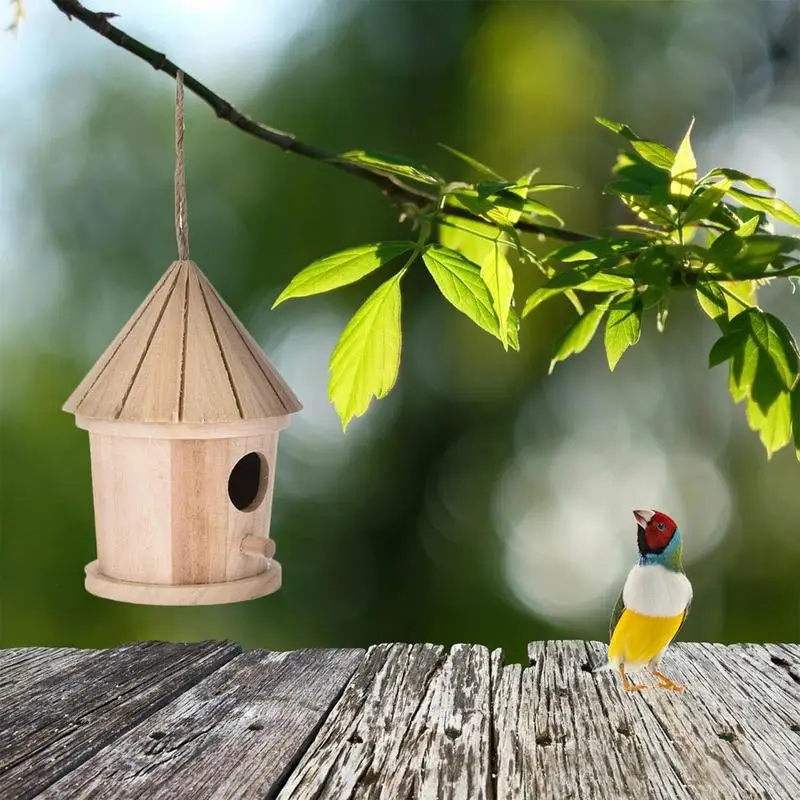 รูปสินค้า ไม้ BIRD House Feeder DIY Bird Nest แขวนกลางแจ้งนกบ้านตกแต่งบ้านตกแต่งสวน
