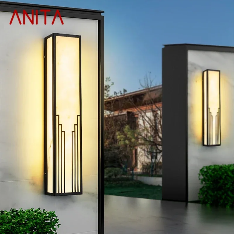 ANITA 현대식 LED 야외 벽 램프, 전기 심플 방수, 발코니 복도 안뜰 빌라 게이트 호텔