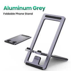 Aluminum Desk Phone and Tablet Holder - UGREEN Phone Stand (Aluminum Grey)