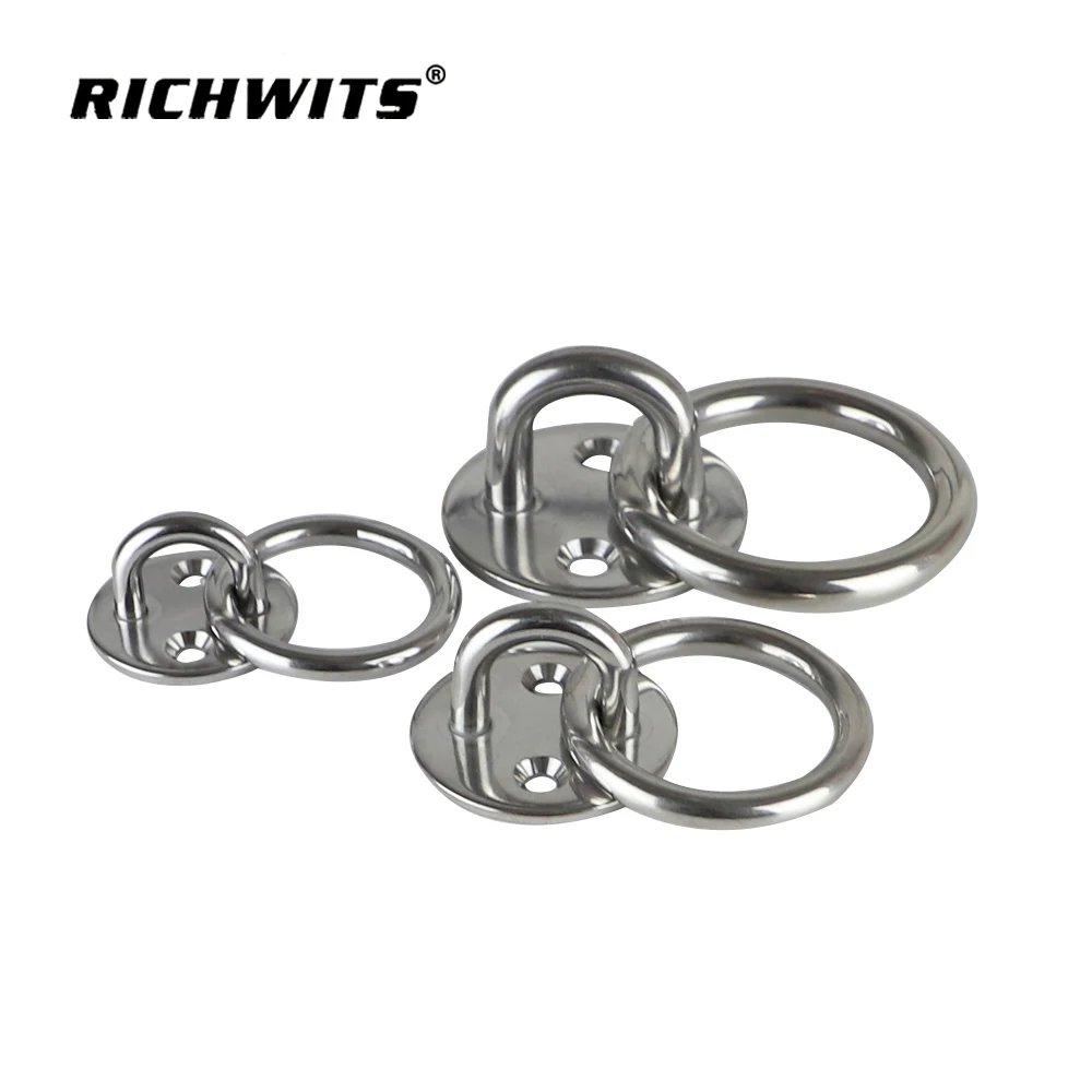 

Marine Hardware 316/304 Stainless Steel Round Eye Plate with Ring