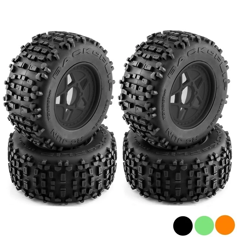 

4Pcs 170mm 3.8" 1/7 1/8 Monster Stunt Truck Tire Wheel 12mm 14mm 17mm Hex for TRAXXAS Sledge ARRMA KRATON Outcast Tamiya HSP