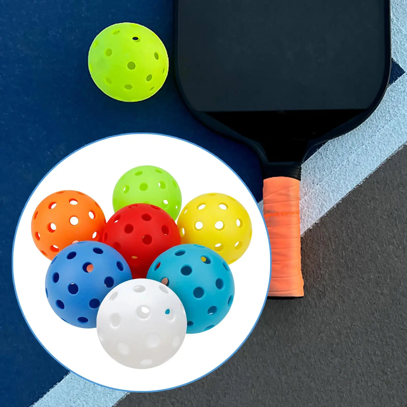 7Pcs Durable Pickleball Balls Practice for Training Pickleball Accessories