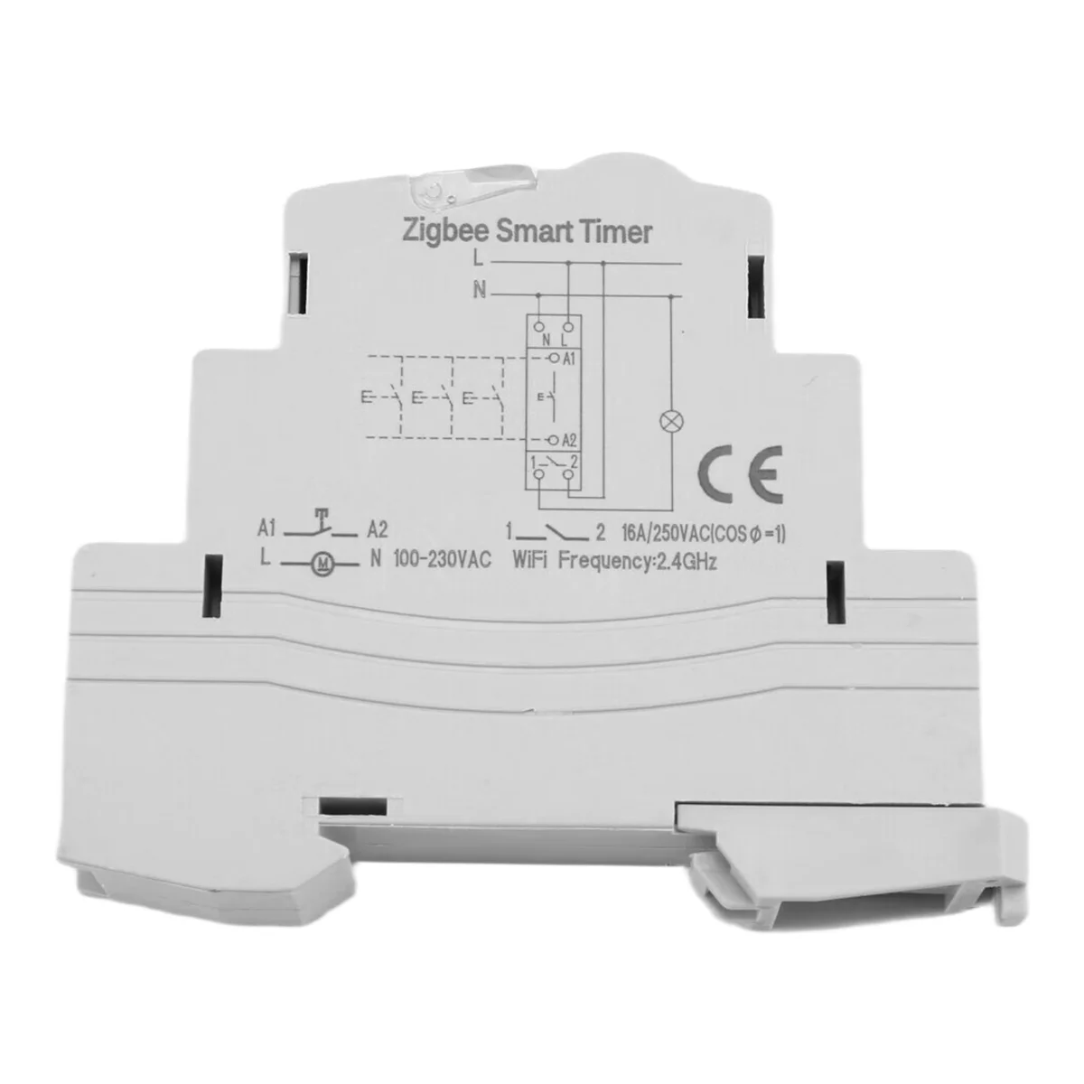 AAA87 Tuya Smart Life ZigBee Circuit Breaker Din Rail 1P Single Pole Dry Contact Timer Relay App Remote Control Smart Timer