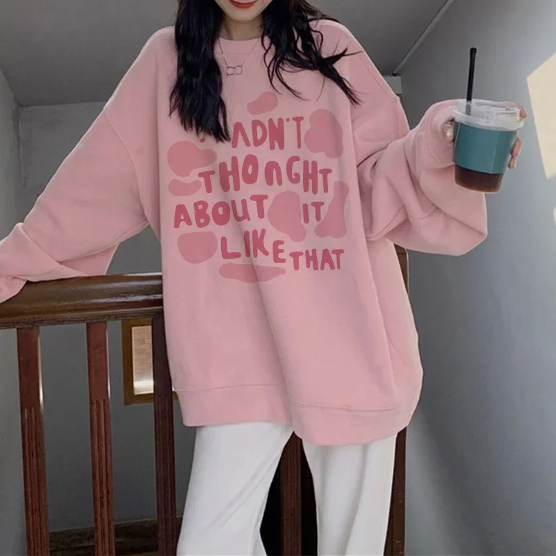 

Autumn Hoodie Sweatshirt Oversize Women Harajuku Loose Letter Print Long Sleeve Jumper Y2k Hoody Korean Casual Pullover Coat