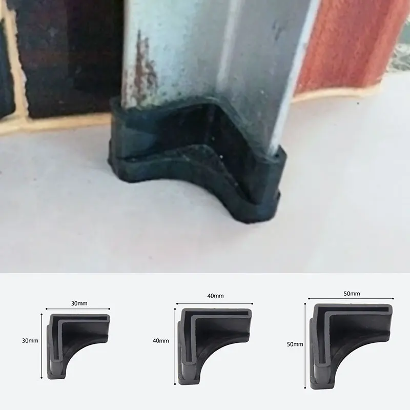 1Pcs L Shaped Angle Iron Foot Pads NonSlip Floor Protector Black