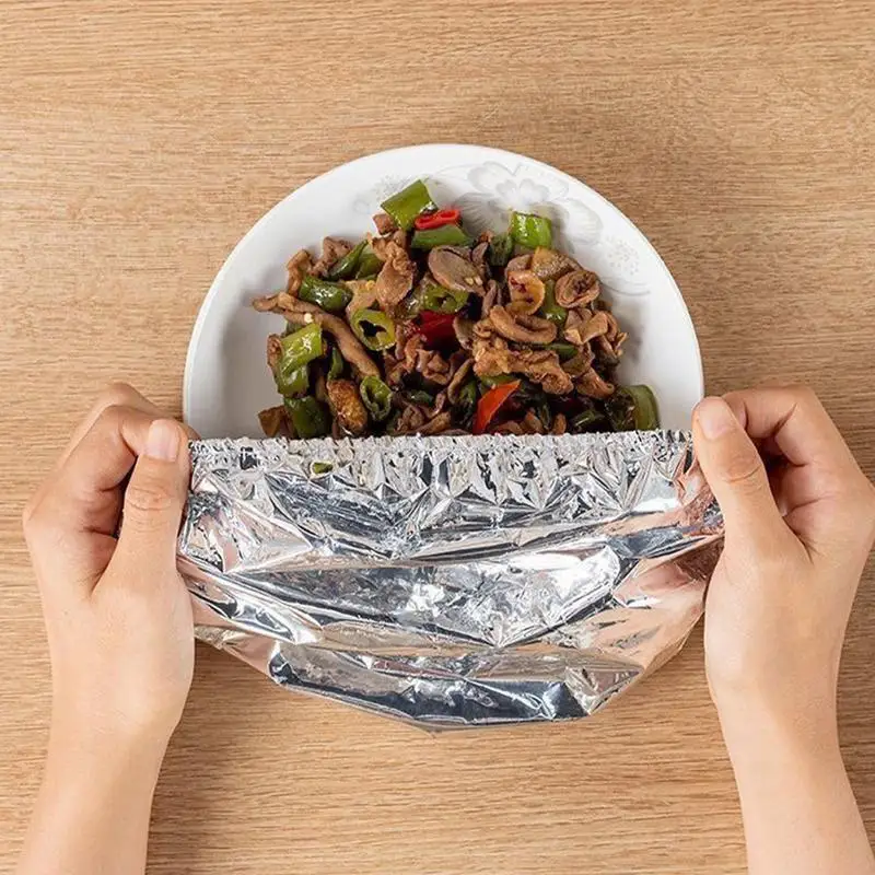 Aluminum Foil Food Covers 50 Pieces Round Insulation Food Grade Aluminum Foil Tray Lids Canning Products Cookware Accessory For