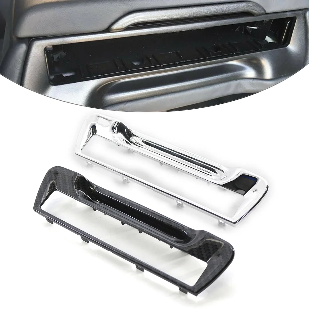 

New Car Rear Armrest Cup Holder Trim Replacement Accessories For Audi A6 A7 2011-2017 Chrome/Carbon Fiber Color