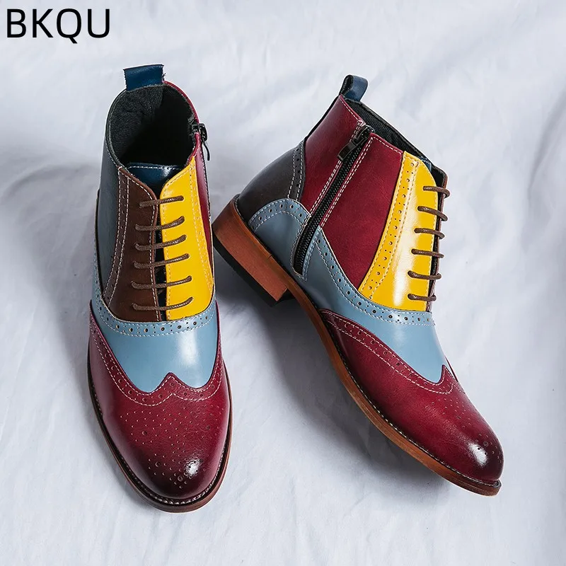 Men's British Business Casual Pointed Toe Leather Dress Shoes Large Size